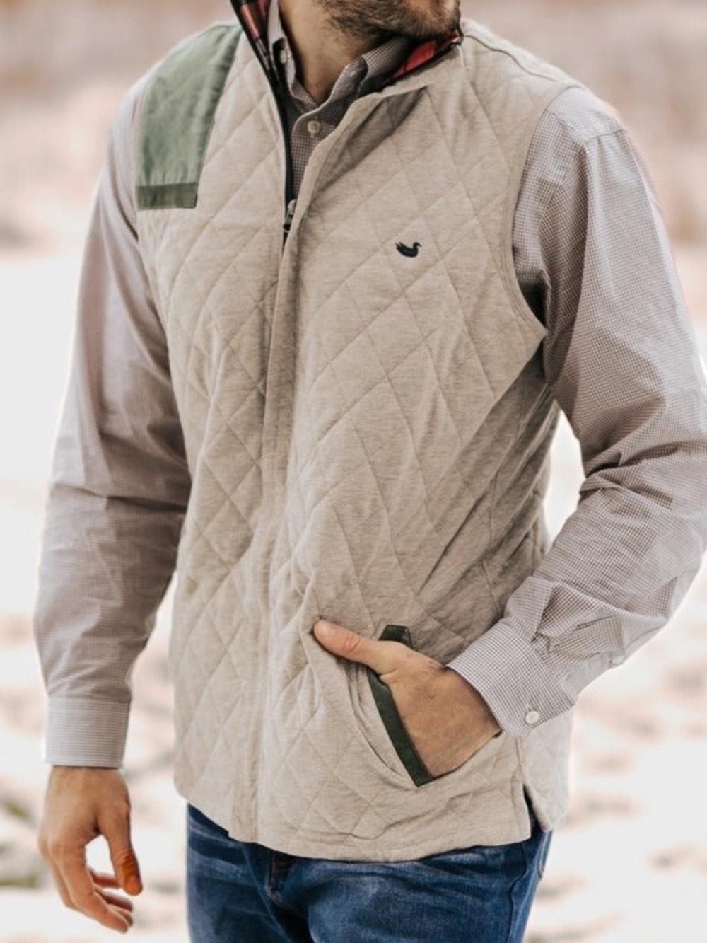 NWT Southern Marsh Carlyle Sporting Vest - Burnt Taupe Heather Men’s Large